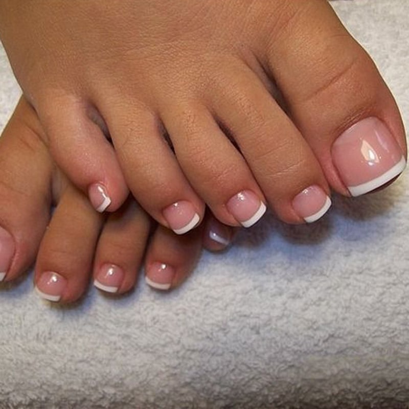 Solar Full Set Pink & White Toes